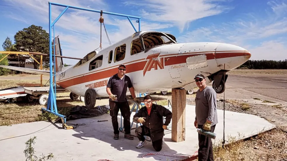 Collón Curá, el avión de TAN restaurado.