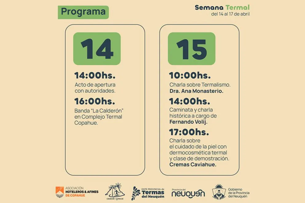 Invitan a vivir una experiencia &uacute;nica en la Semana Termal de Copahue