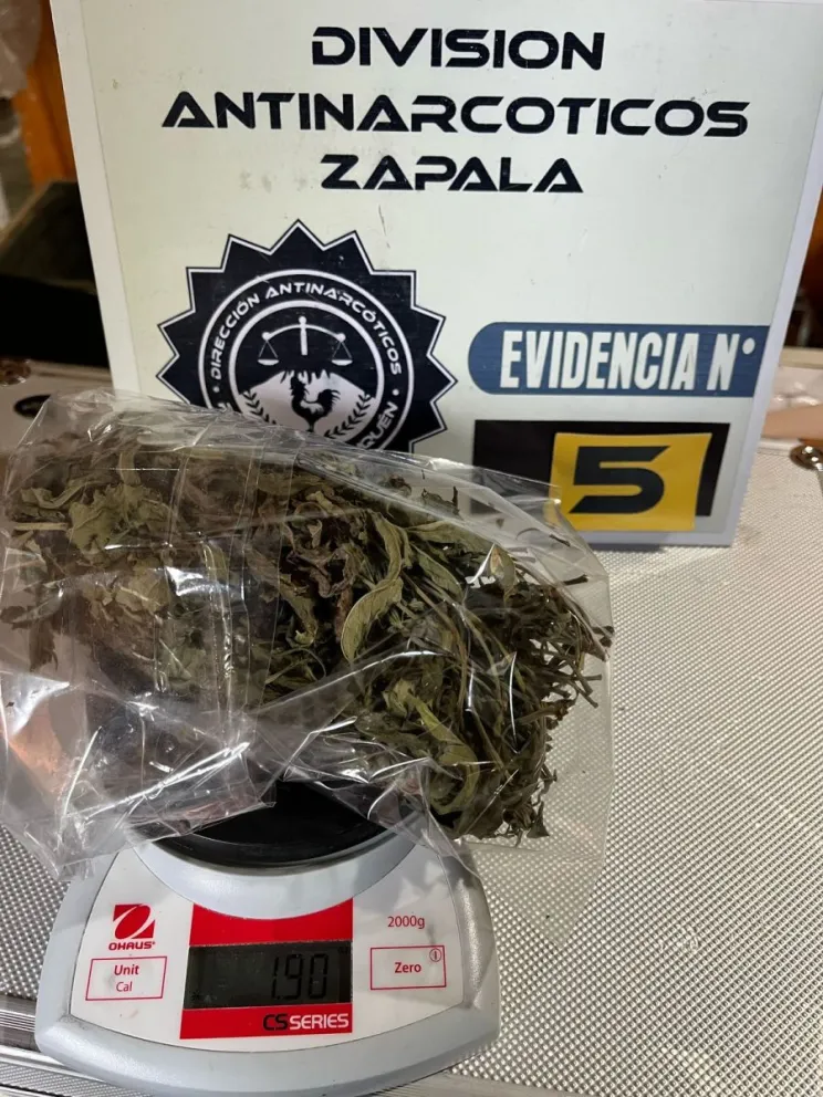 La Policía neuquina secuestró más de dos kilos de marihuana