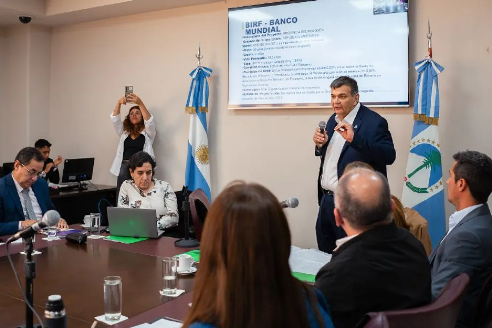 El ministro Koenig durante su exposición en la comisión legislativa.