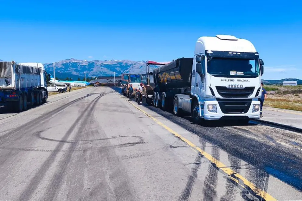 Culminaron las obras de repavimentación en el Aeropuerto Chapelco