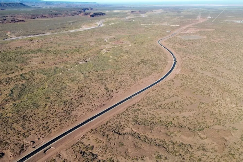 Ruta provincial 7: la pavimentación del primer tramo de Cortaderas supera el 42% de ejecución