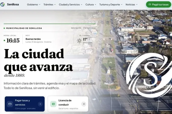Senillosa mostró su nuevo portal web institucional