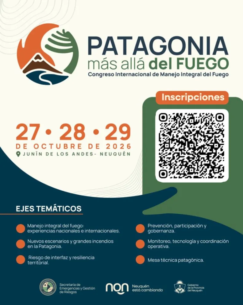 Neuquén será sede del Congreso Internacional “Patagonia, más allá del fuego”